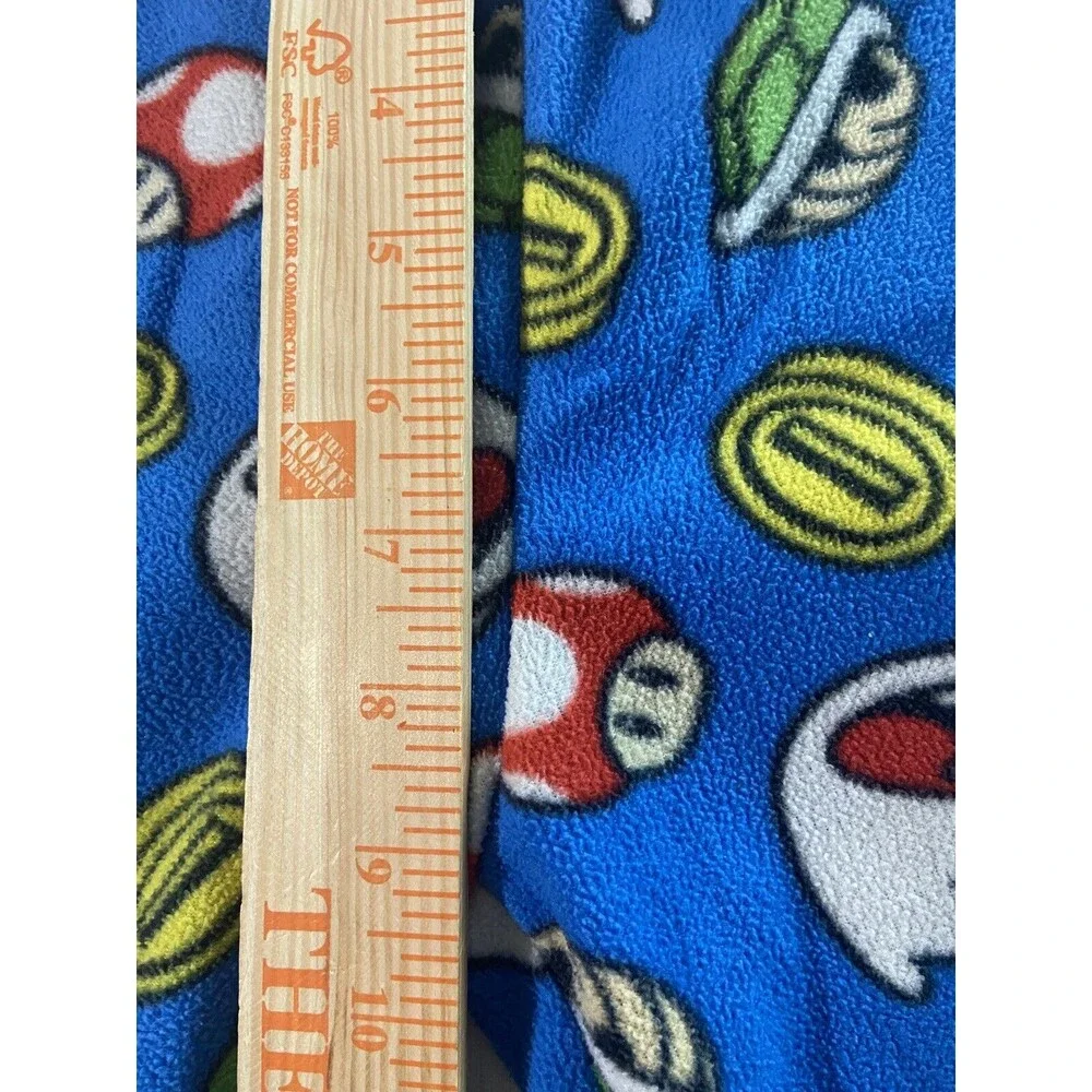 Super Mario Cart Pajama Pants Boys Size 6 Blue  Graphic Print Ghost Turtle Mush